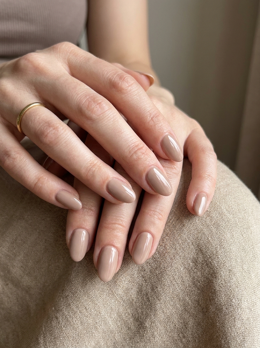 Minimal Initial Accent Nails